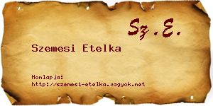Szemesi Etelka névjegykártya